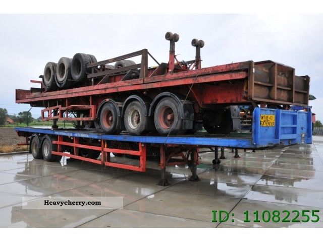 1981 Broshuis  (NL) Spring Susp. / Extend. Semi-trailer Platform photo