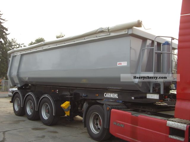 2011 Carnehl  Steel trough Hardox ca.27, 5m ³ SAF axles Plane Semi-trailer Tipper photo