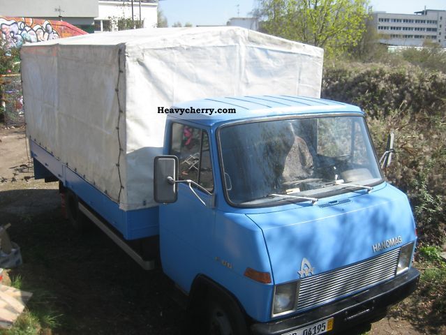 1968 Hanomag  F66 vintage flatbed cover \u0026 Spr restored Van or truck up to 7.5t Stake body and tarpaulin photo