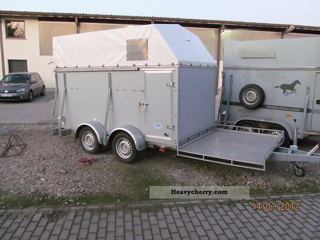 2010 HKM  Carriage horse trailer with platform Trailer Cattle truck photo