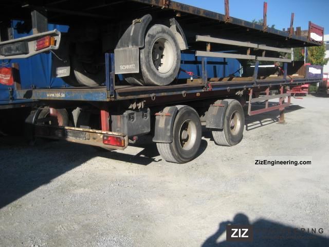 1999 Kaiser  SHK 31 situated for transporting steel 2 steering axles Semi-trailer Platform photo