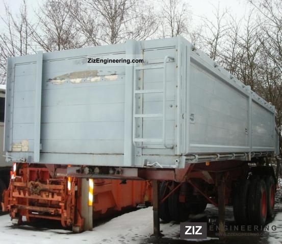 1986 Kassbohrer  Kässbohrer SKB 14-18L-PLATT flat bars TYRES Semi-trailer Tipper photo
