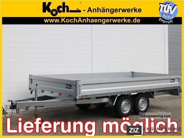 2012 Koch  14 inch flatbed 204x426cm 2.6 t Trailer Stake body photo