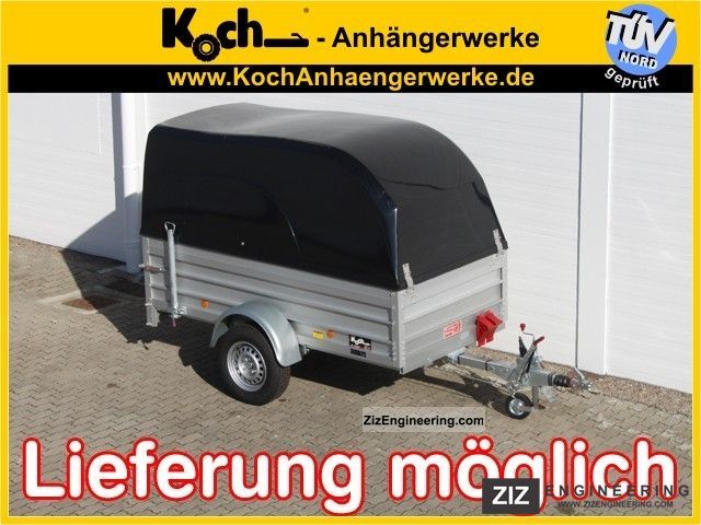 2012 Koch  125x250cm 1,3 t + hood 140cm Interior Height Trailer Box photo