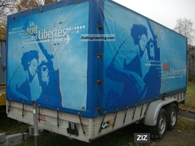 2002 Koch  B2N aluminum trailer Trailer Stake body and tarpaulin photo