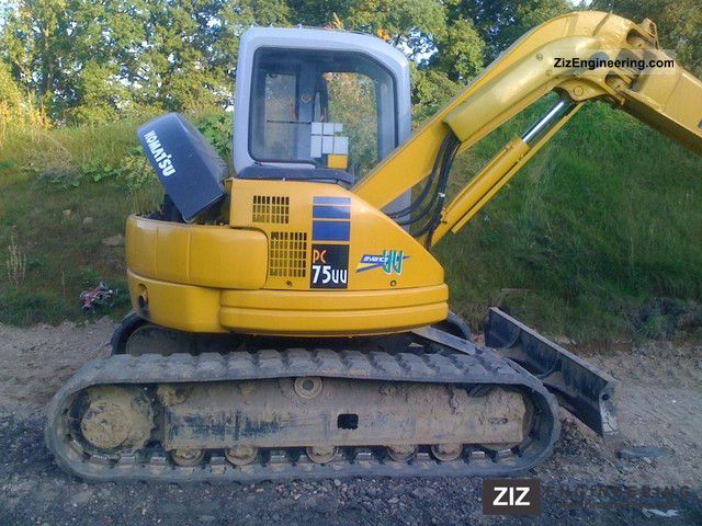 2002 Komatsu  PC 75 UU! Kettenbager! Top state Construction machine Caterpillar digger photo