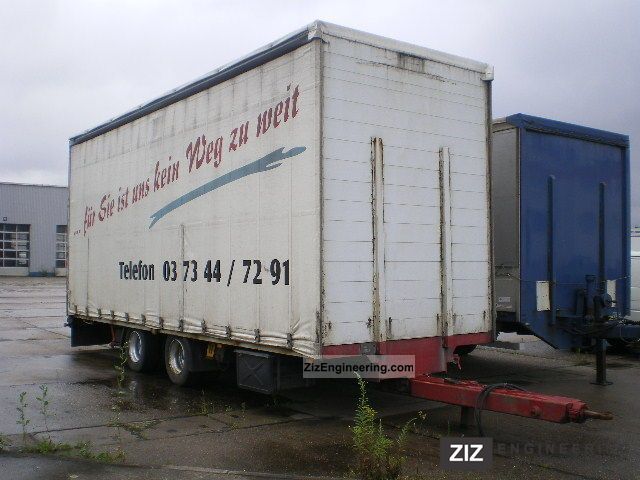 1997 Kotschenreuther  TPF 218 jumbo trailers Under Coupled Trailer Stake body and tarpaulin photo