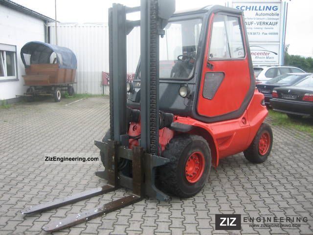 1990 Linde  H40D - diesel heater ~ ~ ~ Full cabin lights Forklift truck Front-mounted forklift truck photo