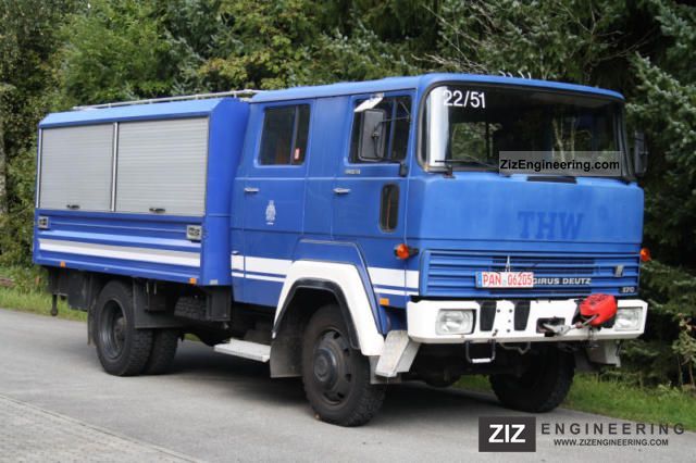 1983 Magirus Deutz  FM 170 D 11 FA 4x4 rescue vehicle Truck over 7.5t Box photo