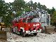 1975 Magirus Deutz  FM 170 D 12 F aerial ladder fire truck with crane Truck over 7.5t Hydraulic work platform photo 1