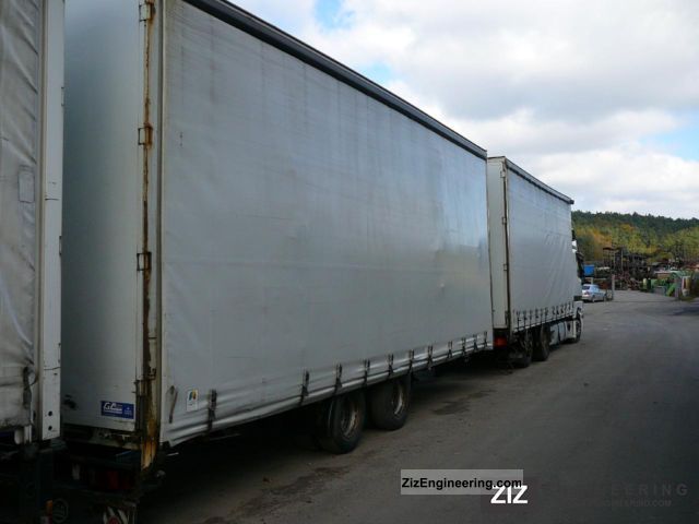 1999 Obermaier  TZFP volume 180 Trailer Stake body and tarpaulin photo