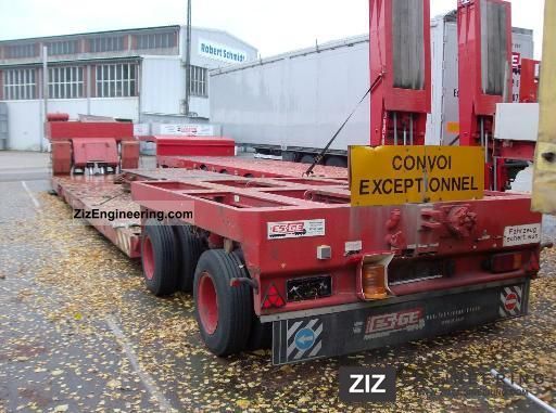 1978 Scheuerle  2-axle low-bed - steered Semi-trailer Low loader photo