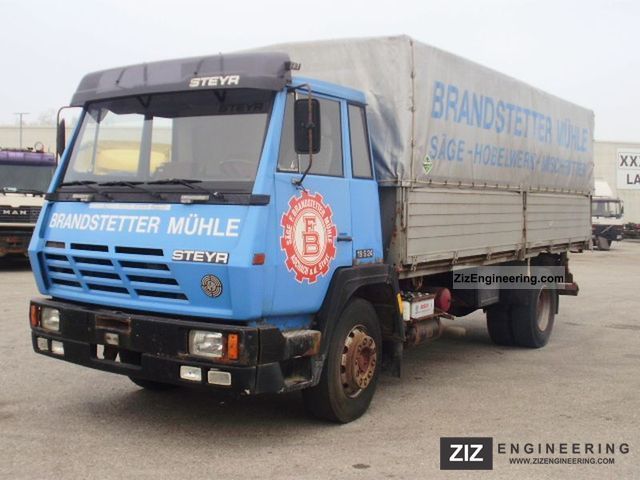 1989 Steyr  19 S 24 / P46, leaf - leaf sprung! Truck over 7.5t Three-sided Tipper photo
