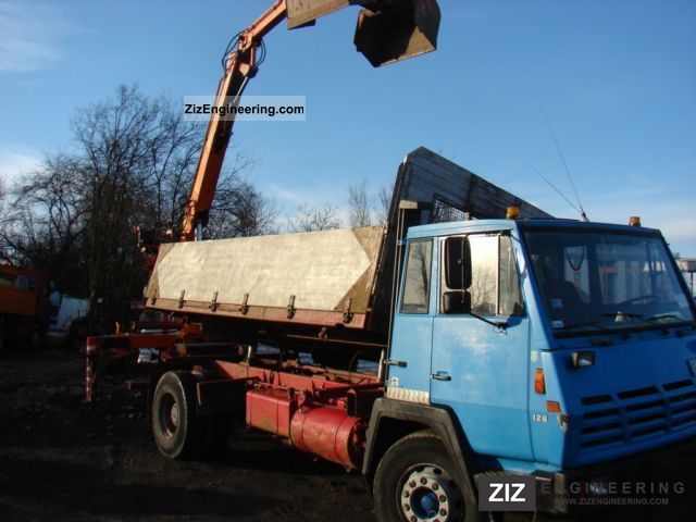 1985 Steyr  1291/260 Kiper stronny 3 + HDS Truck over 7.5t Tipper photo