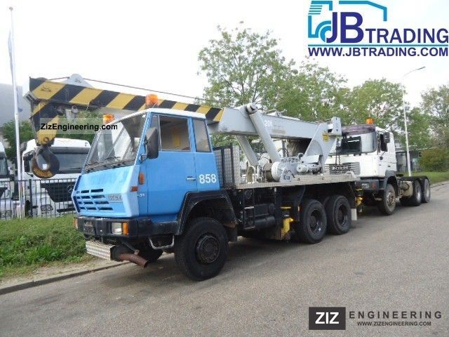 1981 Steyr  1491 6x6 towing crane truck with two pieces Truck over 7.5t Breakdown truck photo