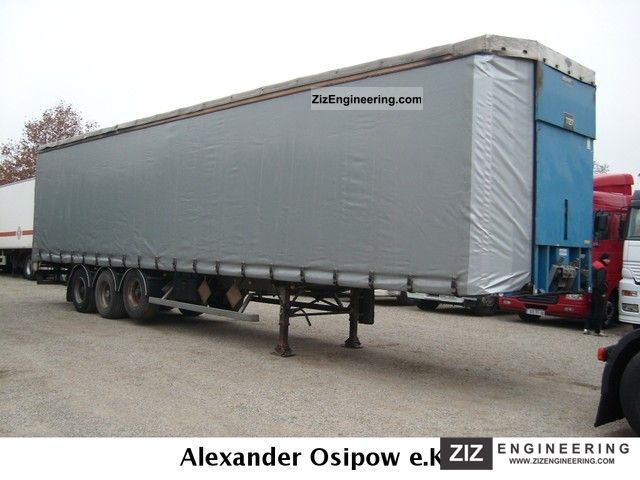 1997 Trailor  92m ³ of air-Lieftachse Semi-trailer Stake body and tarpaulin photo