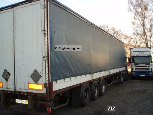 1999 Trailor  Platform with tarpaulin hull Semi-trailer Stake body and tarpaulin photo