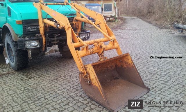1980 Unimog  Front loaders Schmidt FL4L Van or truck up to 7.5t Stake body photo