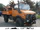 1991 Unimog  U 1250 427/20 with front loader \u0026 new tipper Truck over 7.5t Three-sided Tipper photo 1