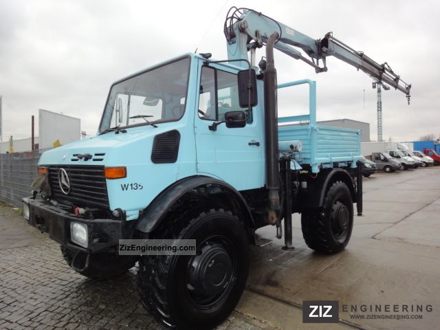1991 Unimog  U 1750 CRANE TIRRE: 131 EURO TOP CONDITION Truck over 7.5t Truck-mounted crane photo