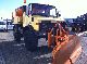 1989 Unimog  1700 Type 437 with snow plow, spreader + Truck over 7.5t Tipper photo 1