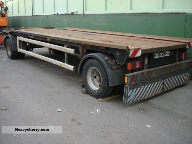 1993 Huffermann  Hüffermann-sheet dispenser, twin tires Trailer Roll-off trailer photo