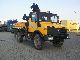 1991 Unimog  427/11 4x4 with crane Van or truck up to 7.5t Stake body photo 1