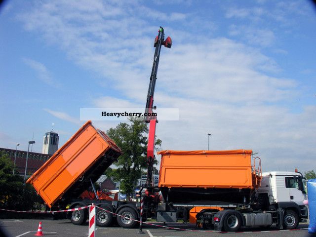 2010 Kempf  SKD 35/3 CRANE PK 20002 / tipper / 3-axle truck / TOP! Semi-trailer Tipper photo