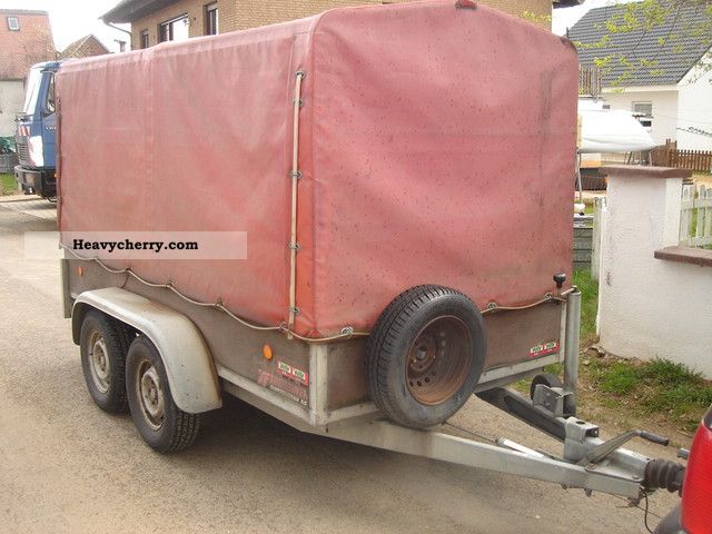 1995 Trebbiner  2000kg tandem canvas in good condition Trailer Stake body and tarpaulin photo