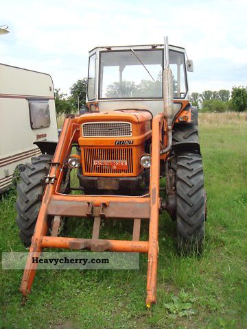 1975 Fiat  1000-1 DT-end loader, trailer hitch, wheel, servo Agricultural vehicle Tractor photo