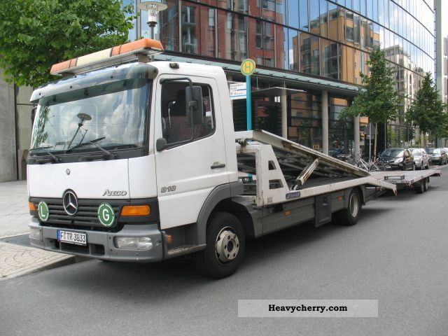 2002 Mercedes-Benz  Atego 818L double-decker car transporter towing Van or truck up to 7.5t Car carrier photo