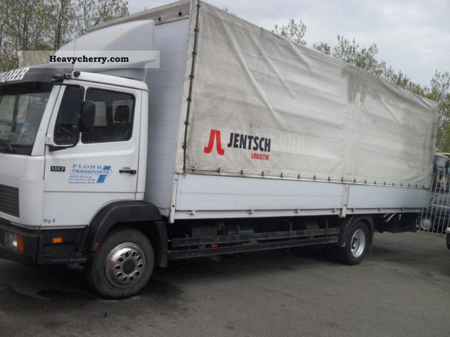 1995 Mercedes-Benz  MB 1117 Flatbed Plane Truck over 7.5t Stake body and tarpaulin photo