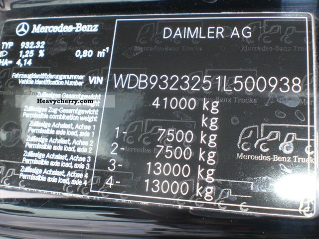 MercedesBenz Actros 4146 K 8x6 TIPPER LANGENDORF MP 3