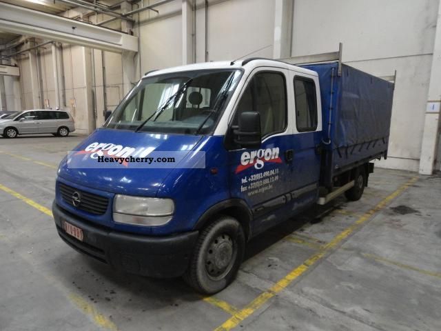 2003 Opel  movano Van or truck up to 7.5t Stake body and tarpaulin photo