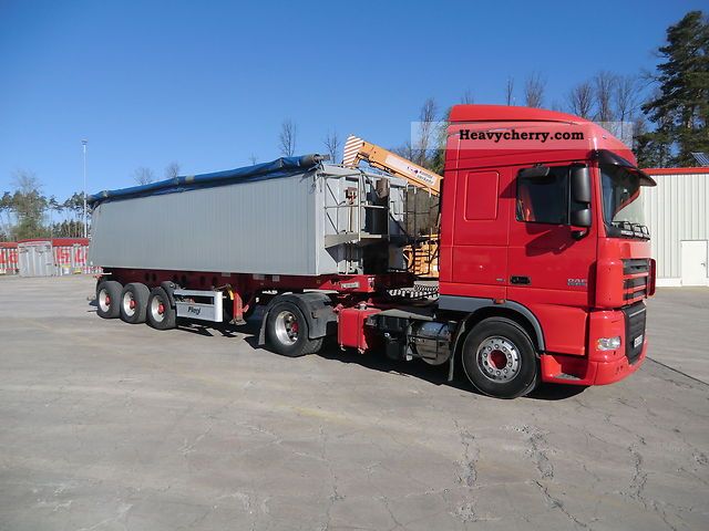 2006 DAF  XF 105 + Mead 35m ³ aluminum tray Semi-trailer truck Standard tractor/trailer unit photo