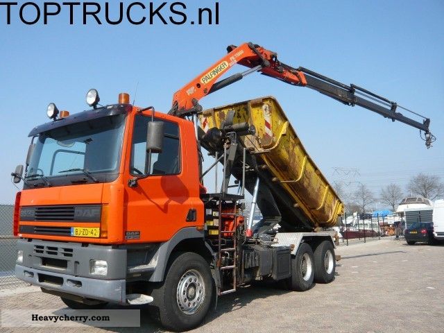 2001 DAF  CF 85.340 PALFINGER 13TM CONTAINER SYSTEM Truck over 7.5t Roll-off tipper photo