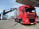 2007 DAF  105.460T 6x2 PALFINGR-PK16502 4xHYDR: Truck over 7.5t Stake body and tarpaulin photo 5