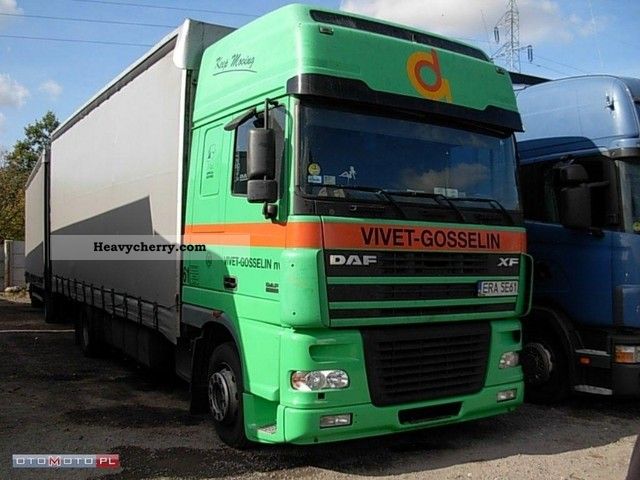 2003 DAF  95x380 Super speiscab 2003r Truck over 7.5t Stake body and tarpaulin photo