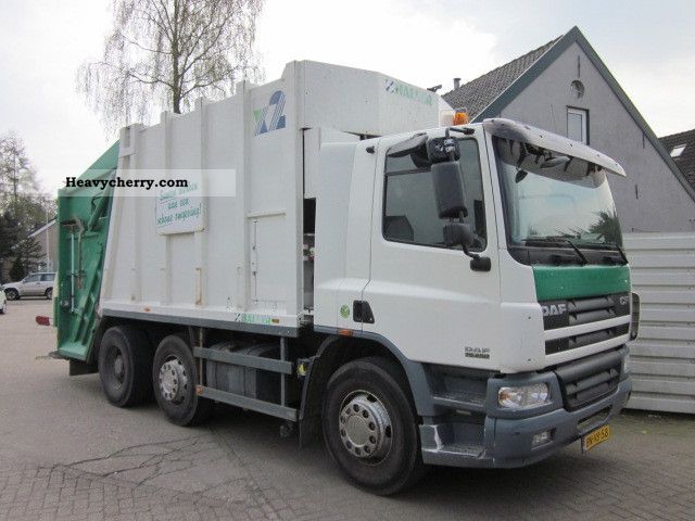 2003 DAF  Haller 75 CF 250 + X2 with Terberg Truck over 7.5t Refuse truck photo