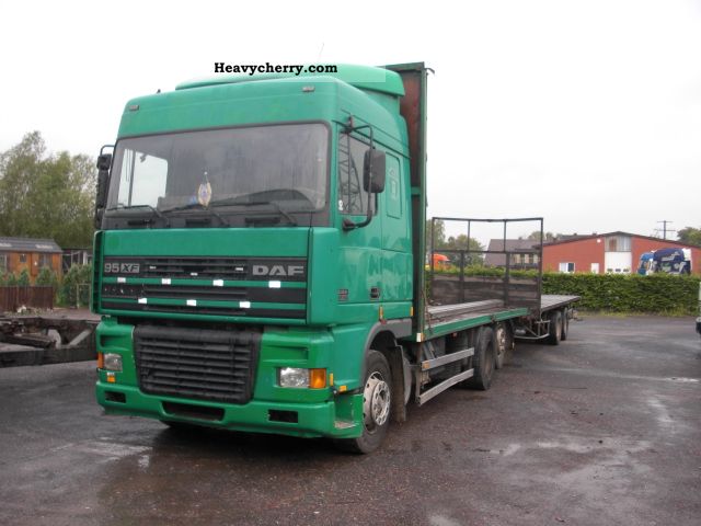 1999 DAF  95 XF-380 6X2 + + Trailer Truck over 7.5t Stake body photo