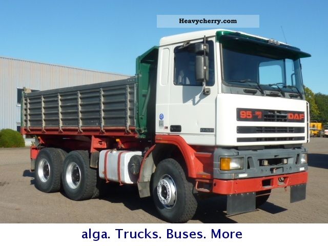 1991 DAF  95 360 6x4 tipper ATi-365 HP Truck over 7.5t Three-sided Tipper photo