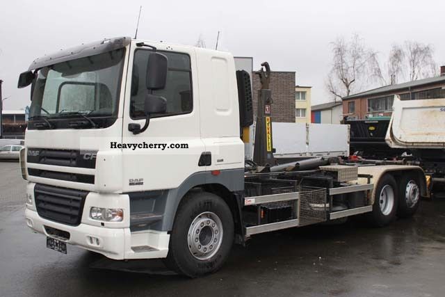 2007 DAF  CF 85.460 6x2, pulling 20 tons, 7m, FH Long, € 5 Truck over 7.5t Roll-off tipper photo