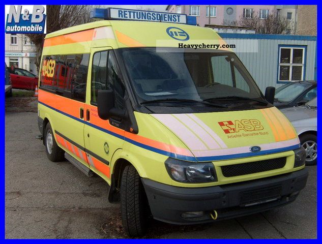 2002 Ford  Transit 2,4 D 90T 330 automatic emergency transport / air / ZV Van or truck up to 7.5t Ambulance photo