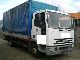 Iveco  75E14 platform with tarpaulin and LBW 1993 Stake body and tarpaulin photo