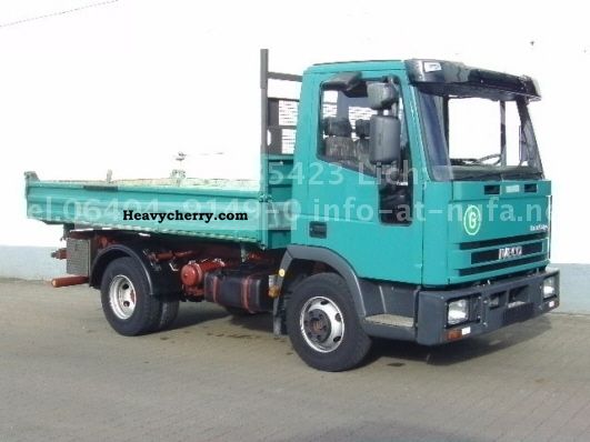 2002 Iveco  75 E 15 Van or truck up to 7.5t Three-sided Tipper photo