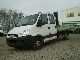 2007 Iveco  Daily 35S12 DoKa crew cab flatbed trailer coupling Van or truck up to 7.5t Stake body photo 11