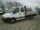 Iveco  Daily 35S12 DoKa crew cab flatbed trailer coupling 2007 Stake body photo