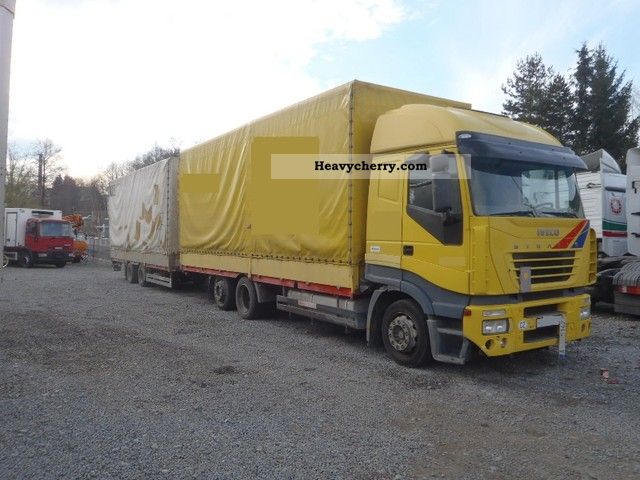 2002 Iveco  STRALIS 430 + SCHWARZMULLER Truck over 7.5t Stake body and tarpaulin photo