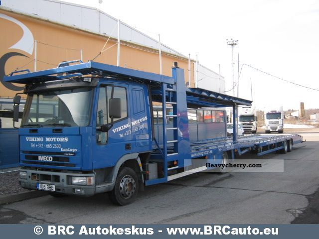 2002 Iveco  Euro Cargo ML80E21 + TIJHOF Van or truck up to 7.5t Car carrier photo