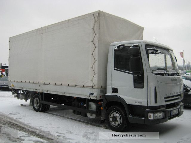 2008 Iveco  Cargo 80E18 ML - vinyl cover with LBW Truck over 7.5t Stake body and tarpaulin photo